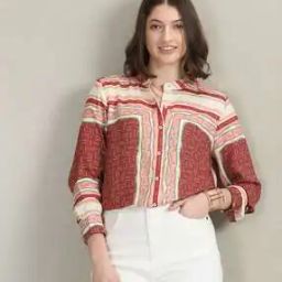 Women Geometric Print Relaxed Fit Shirt-picture-1