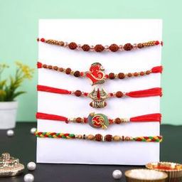 Men Tie-Up Rudraksh Set of 5-image-89