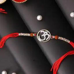 Tie-Up Om Stone Studded Single Rakhi-image-65