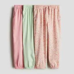 Girls Pack of 3 Floral Joggers-image-43