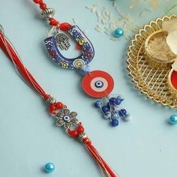 Tie-Up Floral Evil Eye Bhaiya Bhabhi Rakhi-image-94