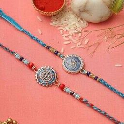 Tie-Up Enameled Set of 2 Rakhi-image-45