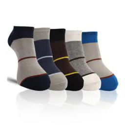 Pack of 5 Striped Ankle-Length Socks-image-109
