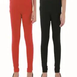 Pack of 2 Girls Leggings with Elasticated Waist-image-9