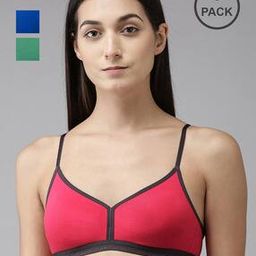 Women Pack of 3 Non-Padded Bras with Adjustable Straps-picture-15