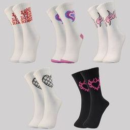 Women Self Design Socks-image-63