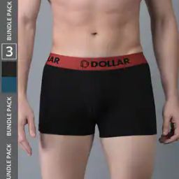 Pack of 3 Men Shuffle Intellisoft Cotton Spandex Solid Trunks-picture-12