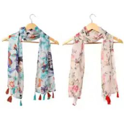 Women Floral Cotton Scarf -picture-48