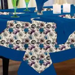 Floral Print 6 Seater Small Table Linen Set 54" x 78"-10