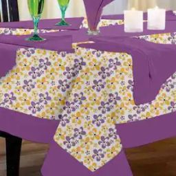 Floral Print 6 Seater Table Linen Set 60" x 90"-35
