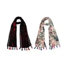 Women Floral Cotton Scarf -image-60
