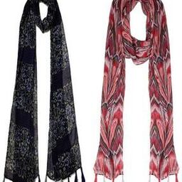 Pack of 2 Women Floral Print Scarfs-image-3