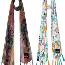 Pack of 2 Women Floral Print Scarfs-image-44