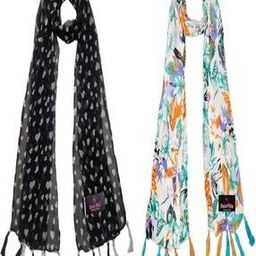 Pack of 2 Women Floral Print Scarfs-image-62