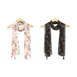 Women Floral Cotton Scarf -image-94