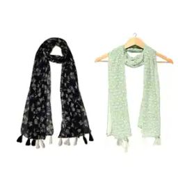 Women Floral Cotton Scarf -picture-26