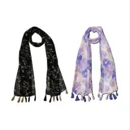 Women Floral Cotton Scarf -image-56