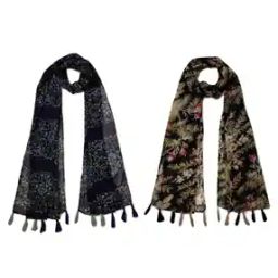 Women Floral Cotton Scarf -24