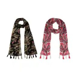 Women Floral Cotton Scarf -picture-25