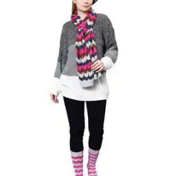 Crochet Knitted Cap with Scarf-36