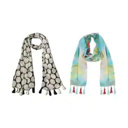 Women Floral Cotton Scarf -image-49