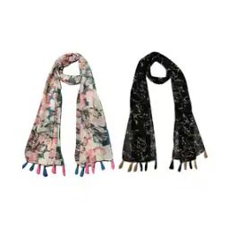 Women Floral Cotton Scarf -image-13