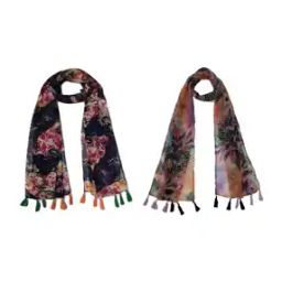 Women Floral Cotton Scarf -picture-22