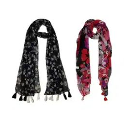 Women Floral Cotton Scarf -image-31