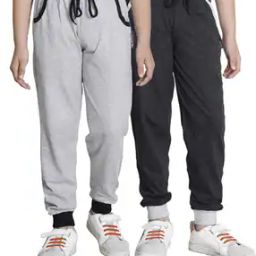 Pack of 2 High-Rise Eco-Friendly Joggers with Drawstrings Waist-image-62