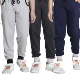 Pack of 3 High-Rise Eco-Friendly Joggers with Drawstrings Waist-picture-46