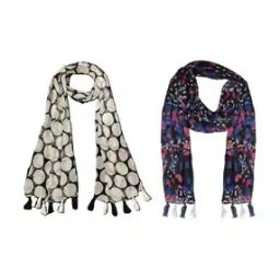Women Floral Cotton Scarf -15