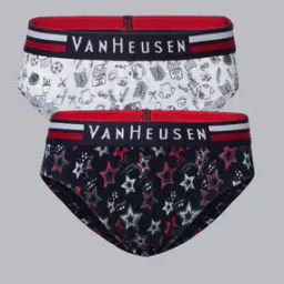 Boys Pack of 2 Printed Briefs with Logo Waistband-image-52