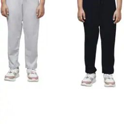 Pack of 2 Boys High Rise Cotton Track Pants -image-35