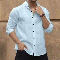 Men Regular Fit Shirt with Spread Collar-picture-41
