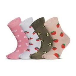 Women Set of 4 Printed Mid-Calf Length Socks-image-51