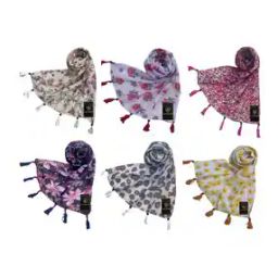 Pack of 6 Floral Print Stoles-image-40