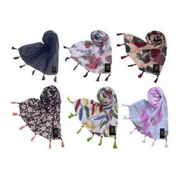 Pack of 6 Floral Print Stoles-image-37