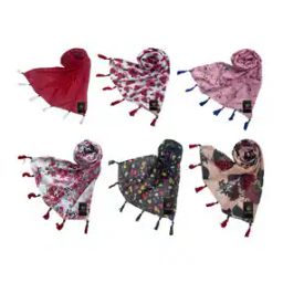 Pack of 6 Floral Print Stoles-picture-23