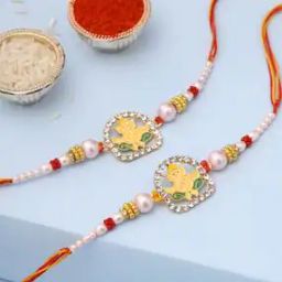 Pack of 2 Tie-Up Designer Beaded Rakhis-image-0