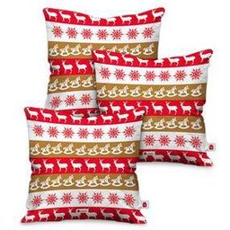 Pack of 3 Printed Square Cushions-13