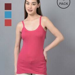 Pack of 4 Scoop-Neck Camisoles-image-53