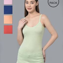 Pack of 5 Scoop-Neck Camisoles-image-36