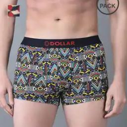 Pack of 2 Men Combed Cotton Trendy Printed Trunks-image-27