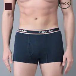 Pack of 2 Men Solid Combed Cotton Double Pouch Support Trunks-image-81