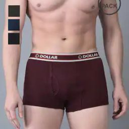 Pack of 4 Men Solid Combed Cotton Double Pouch Support Trunks-image-31