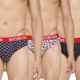 Pack of 3 Men Combed Cotton Printed Brief-image-57