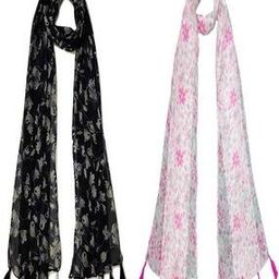 Women Floral Cotton Scarf -image-64