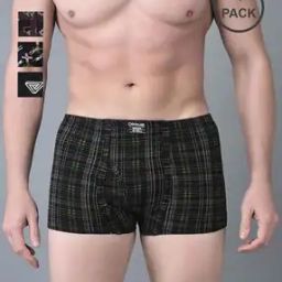 Pack of 4 Men Soft Combed Cotton Printed Trunks-image-60