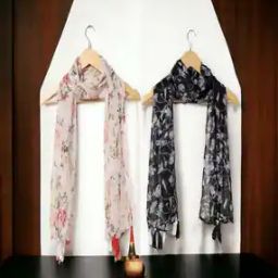 Women Floral Cotton Scarf -14