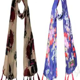 Women Floral Cotton Scarf -image-72